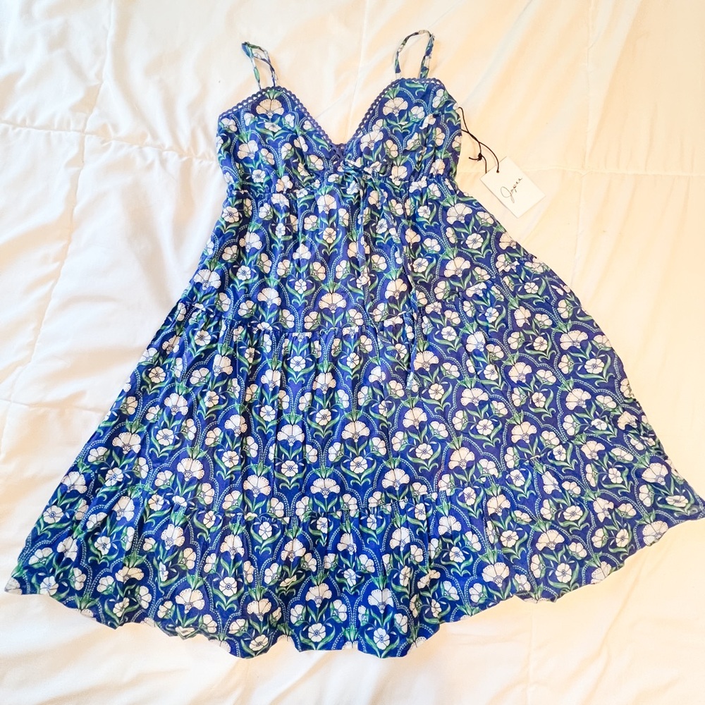 Floral Blue Mini Dress